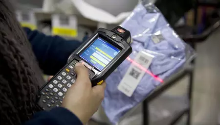 clothes being scanned