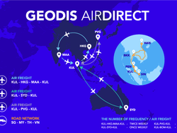 GEODIS adds multiple flights to its AirDirect network in Asia-Pacific map